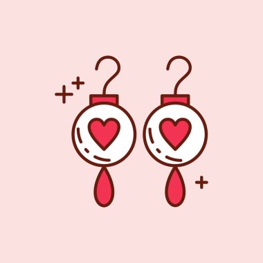 Küpe Gems, vektör çizim