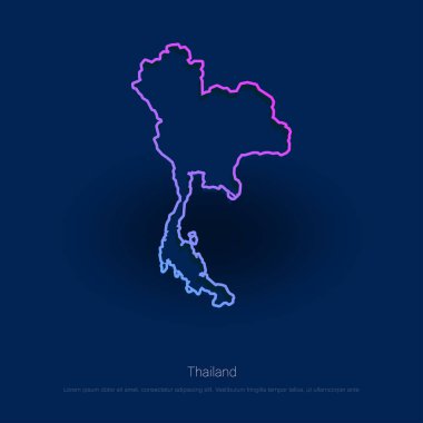 Tayland ülke göster mavi Presentaion arka plan