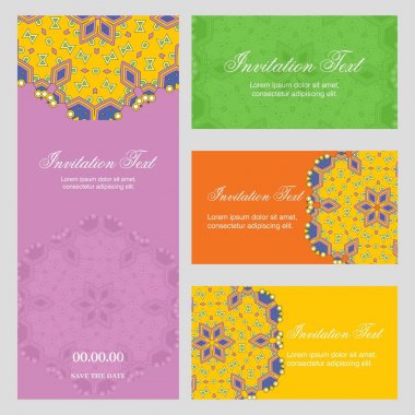 Davetiye kartı yaratıcı tasarım, vektör çizim 