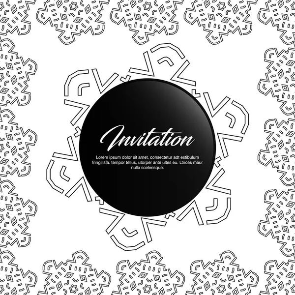 Invitation Card Design Creativo Illustrazione Vettoriale — Vettoriale Stock
