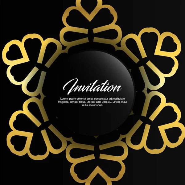 Bruiloft Kaartsjabloon Met Een Elegant Design Vector Illustratie — Stockvector