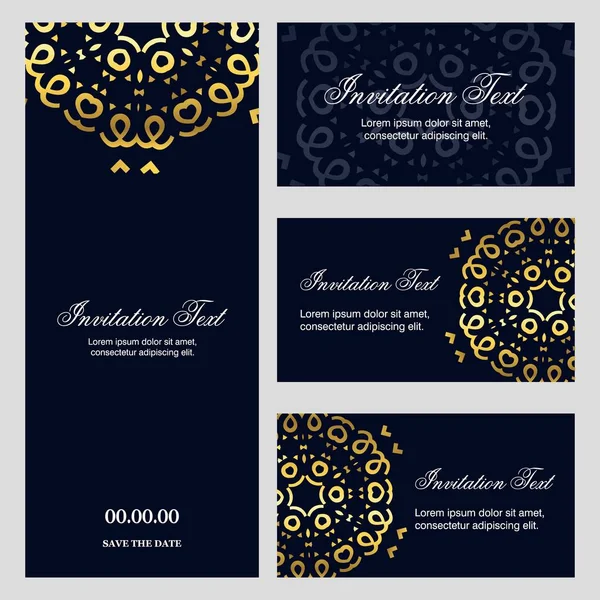 Esküvői Kártya Tervezősablon Vektoros Illusztráció — Stock Vector