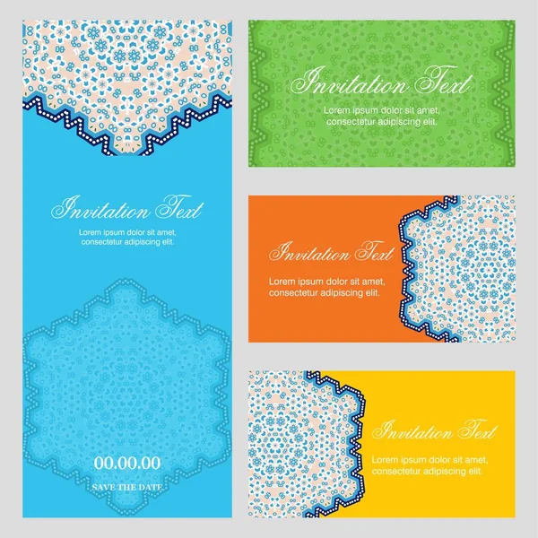Davetiye kartı yaratıcı tasarım, vektör çizim 