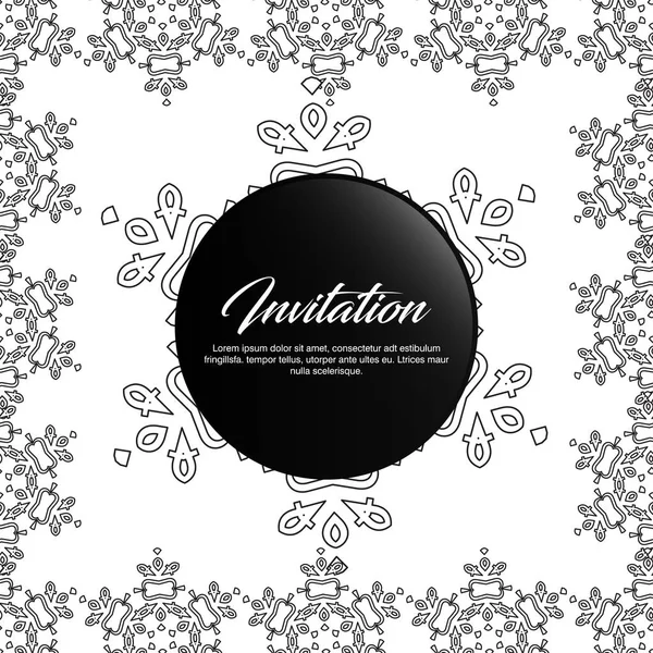 Invitation Card Design Creativo Illustrazione Vettoriale — Vettoriale Stock