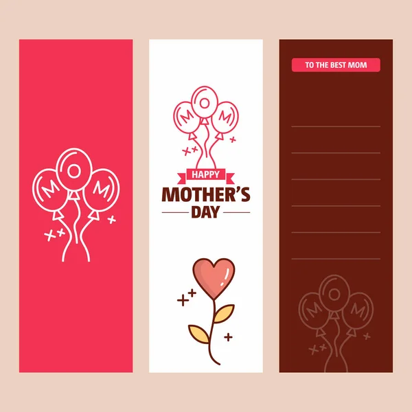 stock vector happy mother day card template, vector illustration 