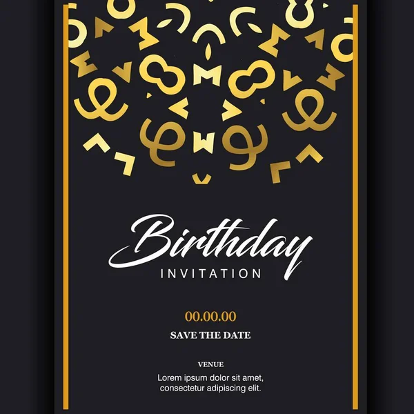 Glückwunsch Zum Geburtstag Grußkarte Design Vektorillustration — Stockvektor