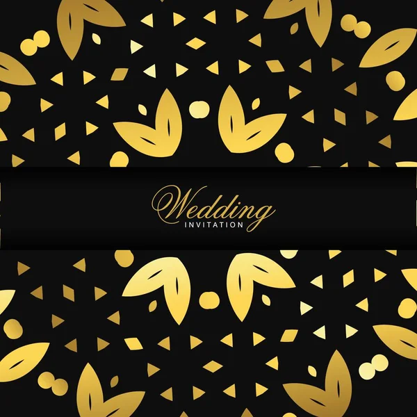 Шаблон Весільної Листівки Елегантним Дизайном Векторні Ілюстрації — стоковий вектор