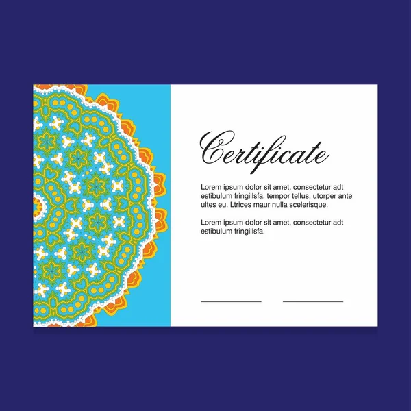 Сертифікат Креативного Дизайну Вектор — стоковий вектор