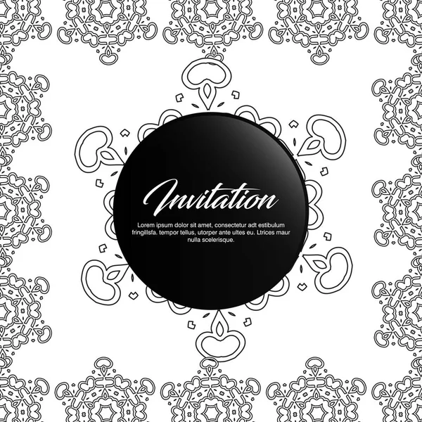 Plantilla Tarjeta Boda Con Diseño Elegante Ilustración Vectorial — Vector de stock