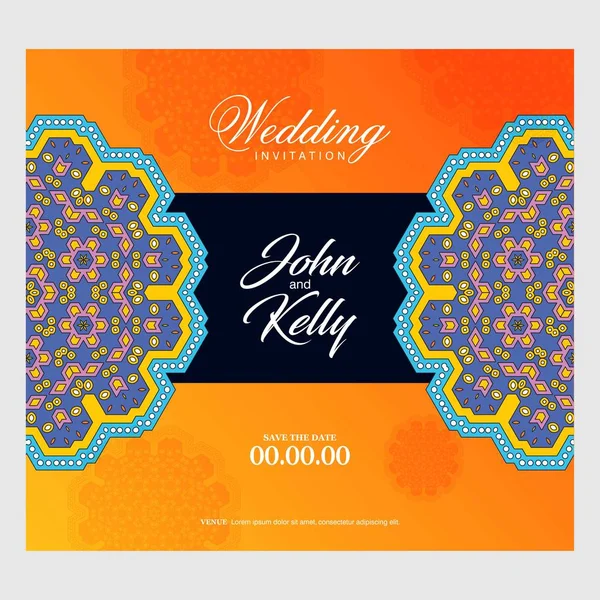 Wedding cards design template, vector illustration
