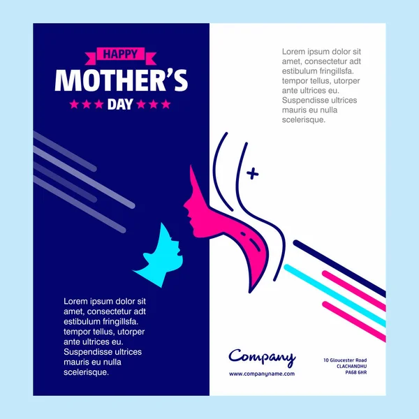 happy mother day card template, vector illustration