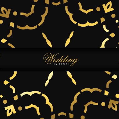 Düğün kartı tasarım şablonu, illüstrasyon vektör   