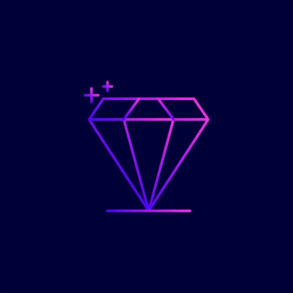 Diamant Flaches Symbol Vektor Illustration — Stockvektor