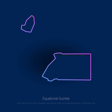 Ekvator Ginesi ülke göster mavi Presentaion arka plan
