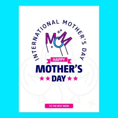 mutlu anneler günü, vektör çizim 
