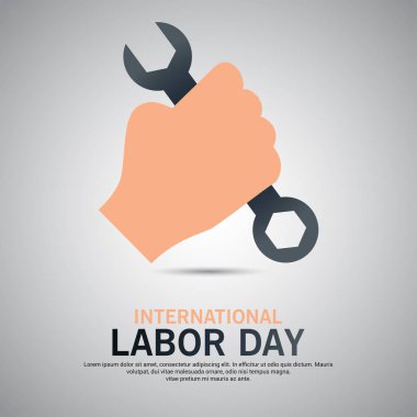 İşçi Bayramı kartı ile eşsiz ve yaratıcı tasarım