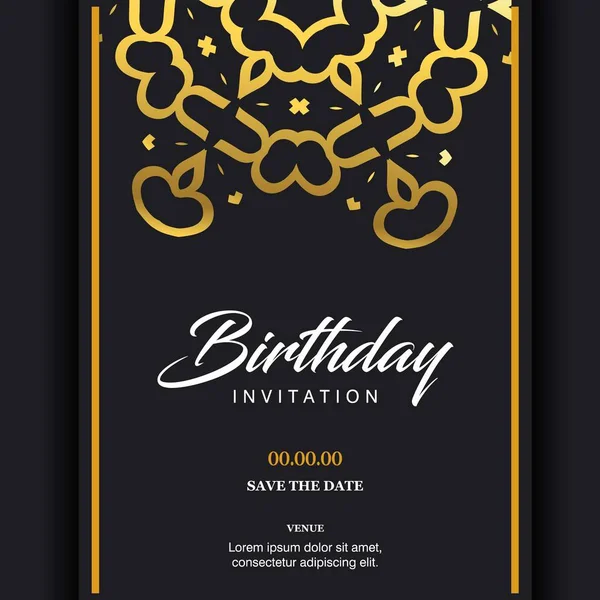 Happy Birthday Typographic Design Unique Style — Stock Vector