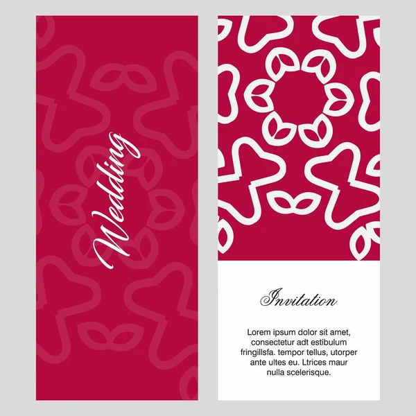 Cartes Cérémonie Mariage Avec Design Élégant Typographie — Image vectorielle