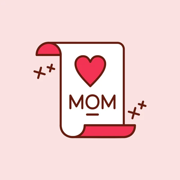 Happy Mother Day Icon Vector Illustration — Stock Vector