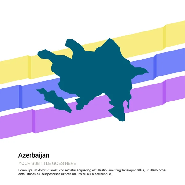 Azerbaijan Kartendesign Mit Weißem Hintergrundvektor — Stockvektor