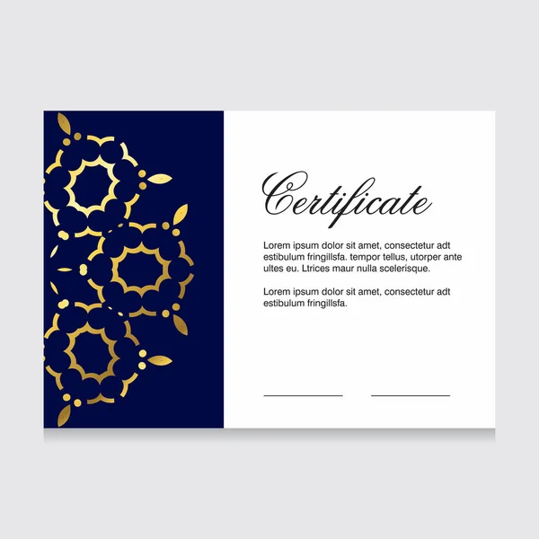 Certificato Design Creativo Vettore — Vettoriale Stock