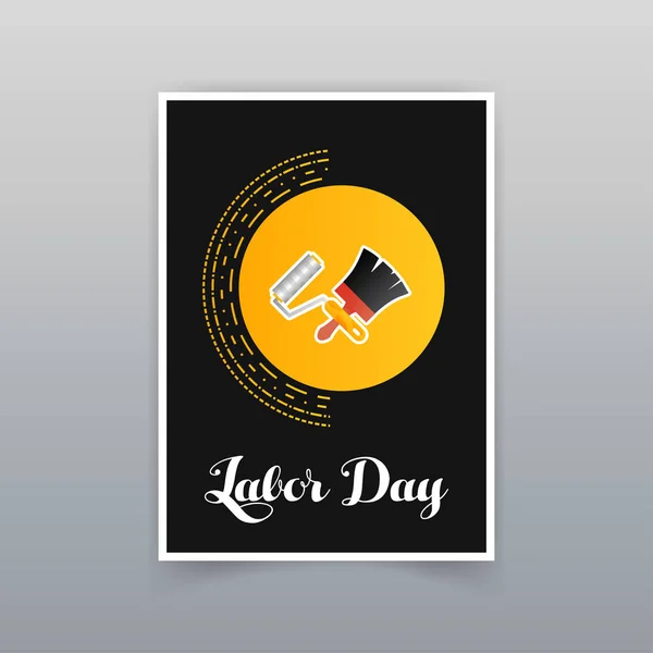 Labor Day Card Unique Creative Design — Stock Vector