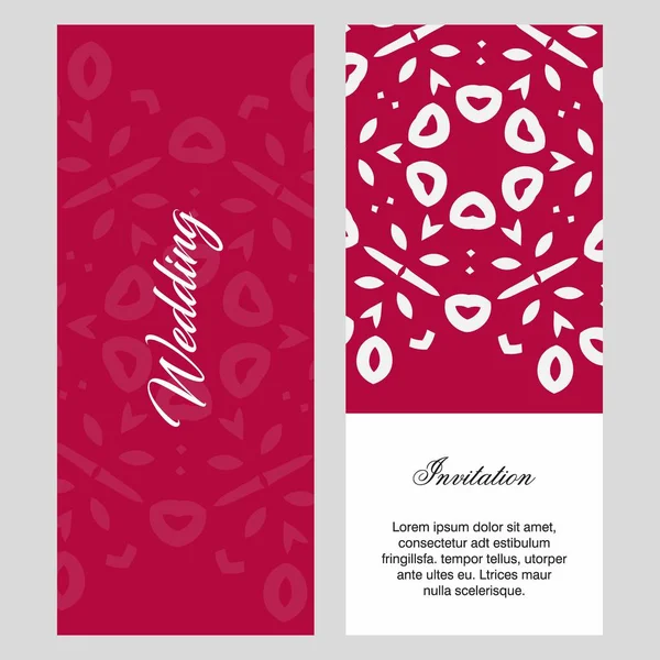 Cartes Cérémonie Mariage Avec Design Élégant Typographie — Image vectorielle
