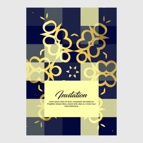 Tarjeta Boda Con Diseño Creativo Estilo Elegante Fondo Color — Vector de stock