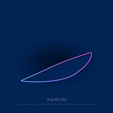 Anguilla (Gb) ülke göster mavi Presentaion arka plan