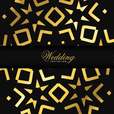 Düğün töreni kartı ile zarif çizmek ve tipografi siyah arka plan üzerine 