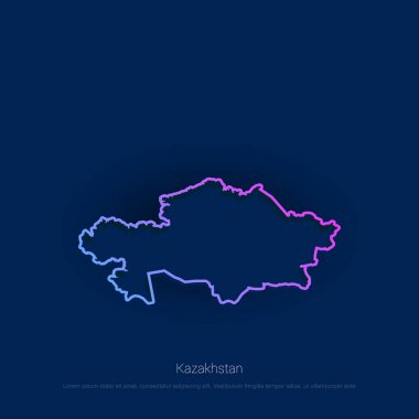 Kazakistan ülke göster mavi Presentaion arka plan
