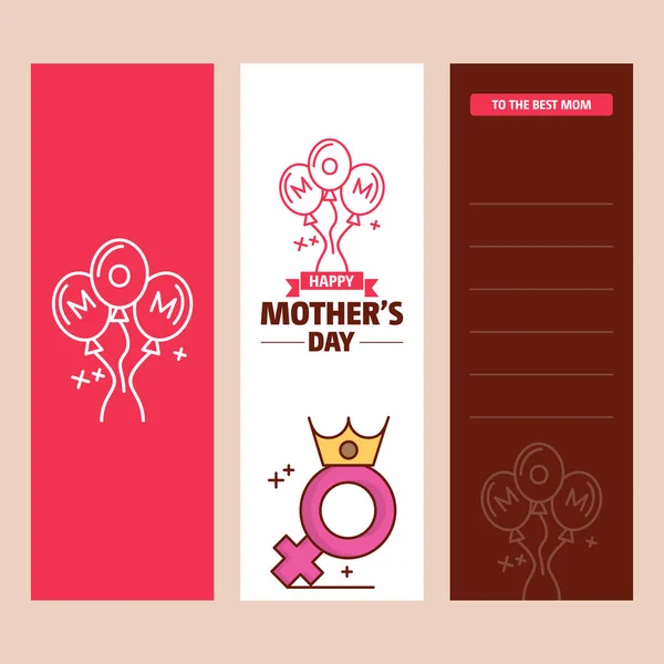 Happy Mother Day Cards Template Vector Illustration — Stock Vector
