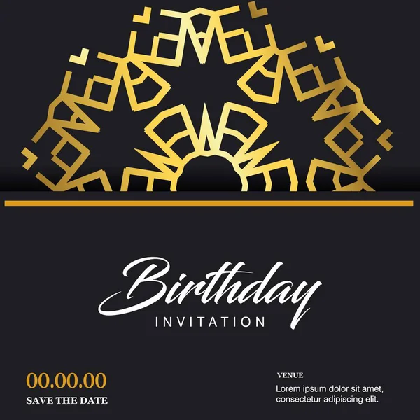 Happy Birthday Typographic Design Unique Style — Stock Vector