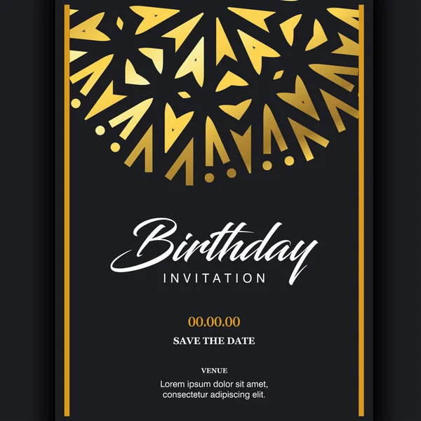 Festliches Design Der Bunten Geburtstagskarte — Stockvektor