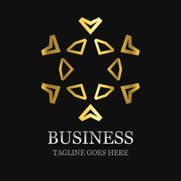Дизайн Логотипа Компании Типографикой Черном Фоне — стоковый вектор