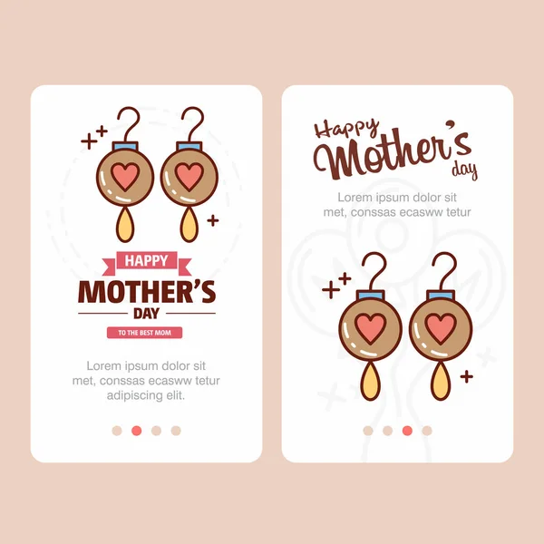 Glückliche Muttertagskarten Vorlage Vektorillustration — Stockvektor