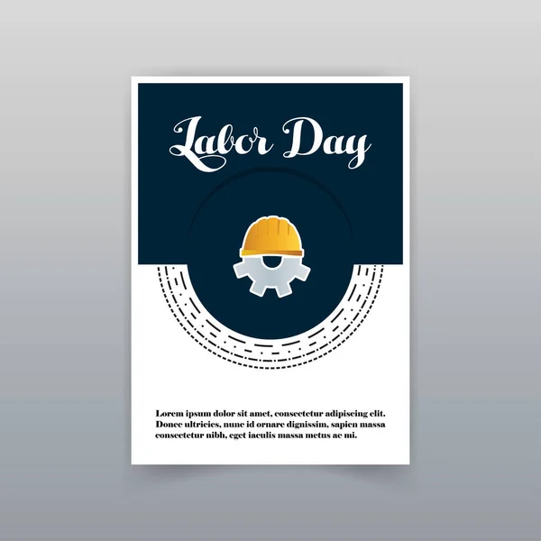 Tarjeta Del Día Del Trabajo Con Diseño Único Creativo — Vector de stock