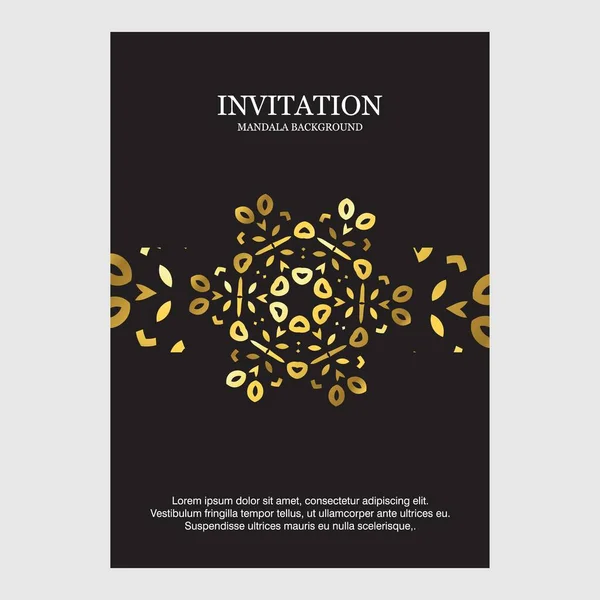 Wedding Ceremony Card Elegant Design Typography Black Background — Stock Vector