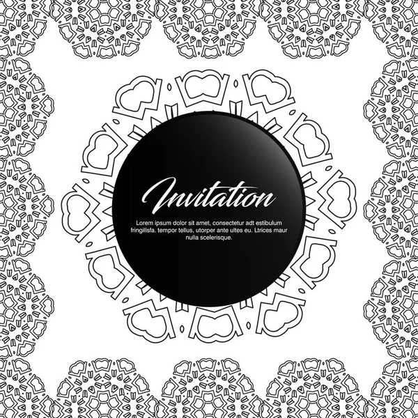 Wedding Card Creative Design Elegant Style White Background — Stock Vector