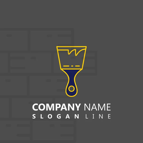 Construction Company Logo Template Colorful Vector Illustration — Stock Vector