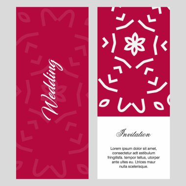 Düğün töreni kartı şablonu ile zarif çizmek, tipografi için illüstrasyon vektör 