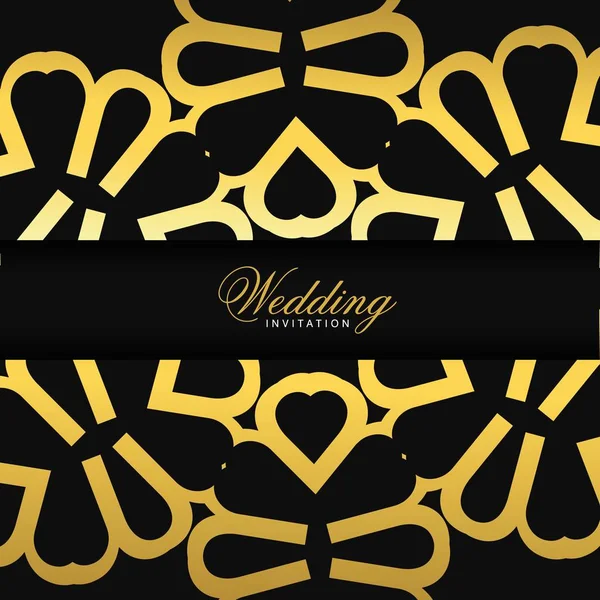 Svatební Obřad Karta Šablony Elegantním Designem Vektorové Ilustrace Pro Typografii — Stockový vektor
