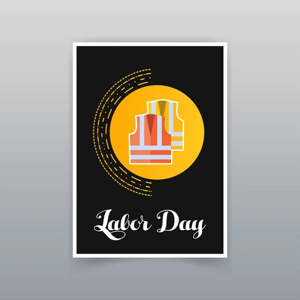 Labor Day Typografiska Kort Vektorillustration — Stock vektor