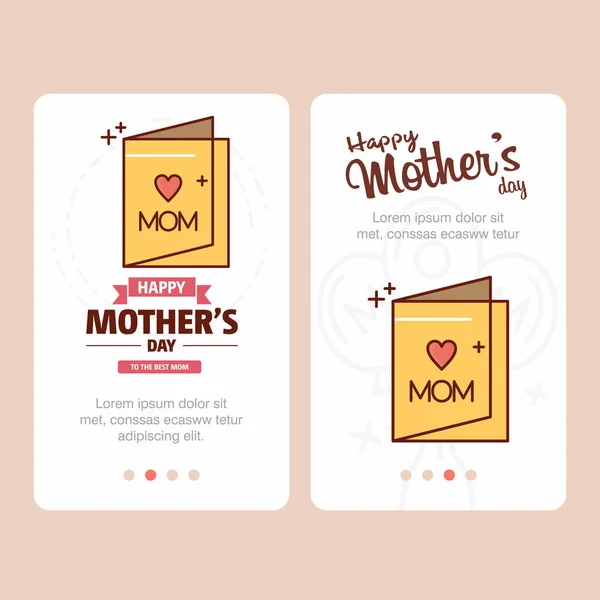 Glückliche Muttertagskarte Vektorillustration — Stockvektor