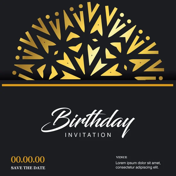 Birthday Card Design Vector Illustration — Stock Vector