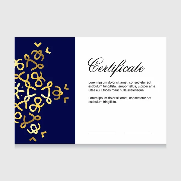 Certificado Design Apreciação Ilustração Vetorial — Vetor de Stock