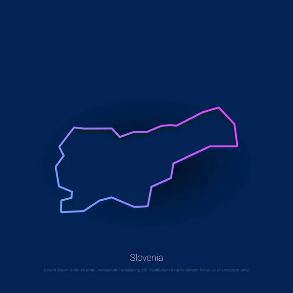 Pozadí Modré Prezentace Mapy Země Slovinsko — Stockový vektor