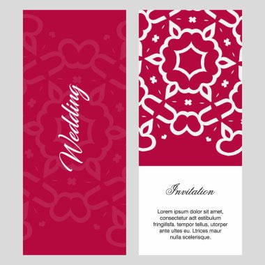 Düğün töreni kartı şablonu ile zarif çizmek, tipografi için illüstrasyon vektör 