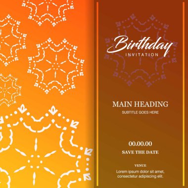 Mutlu doğum günü tebrik kartı, benzersiz tarzı Tipografik Tasarım, vektör çizim