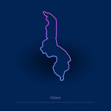 Malavi ülke harita mavi sunum arka plan